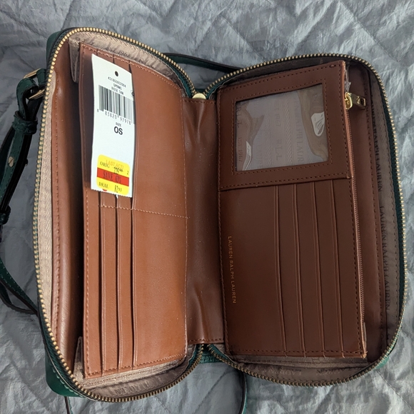 kate spade emerald green leather crossbody wallet - Picture 5 of 6